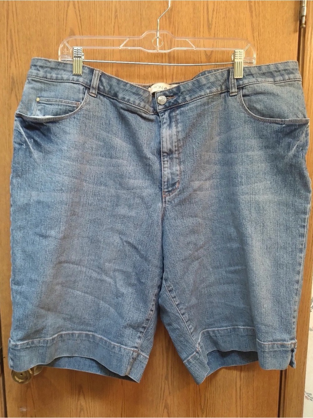 Fashion Bug Bermuda Denim Shorts Blue Plus Size 26W